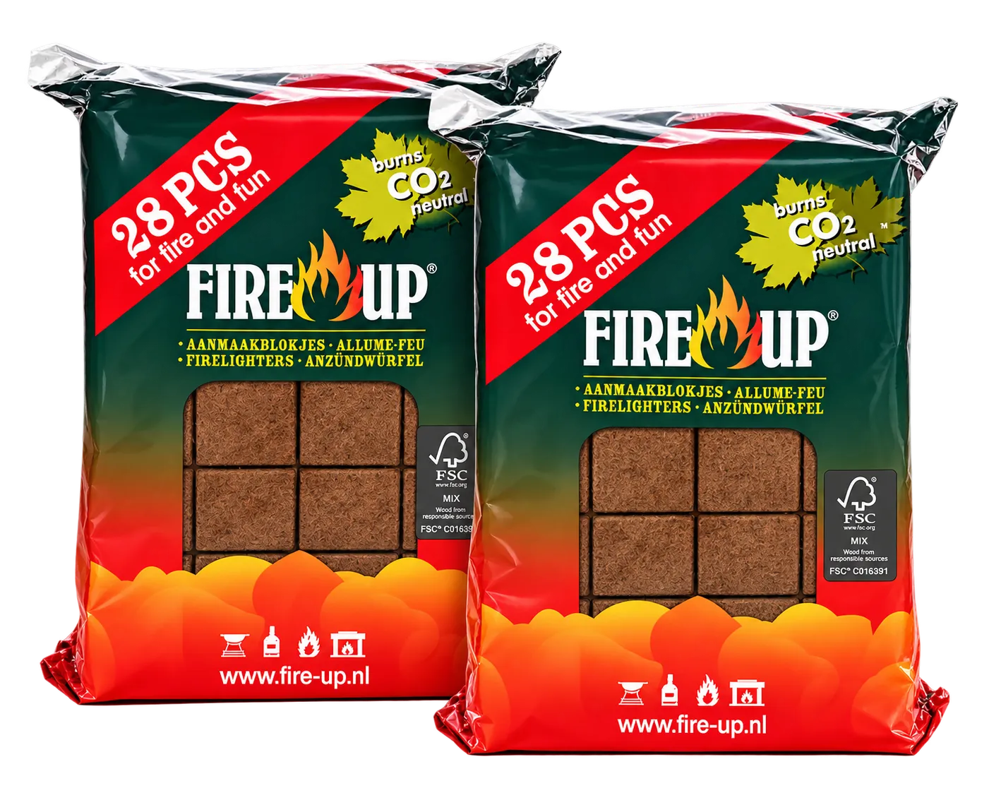 Fire-up Aanmaakblokjes (2 x 28 stuks)
