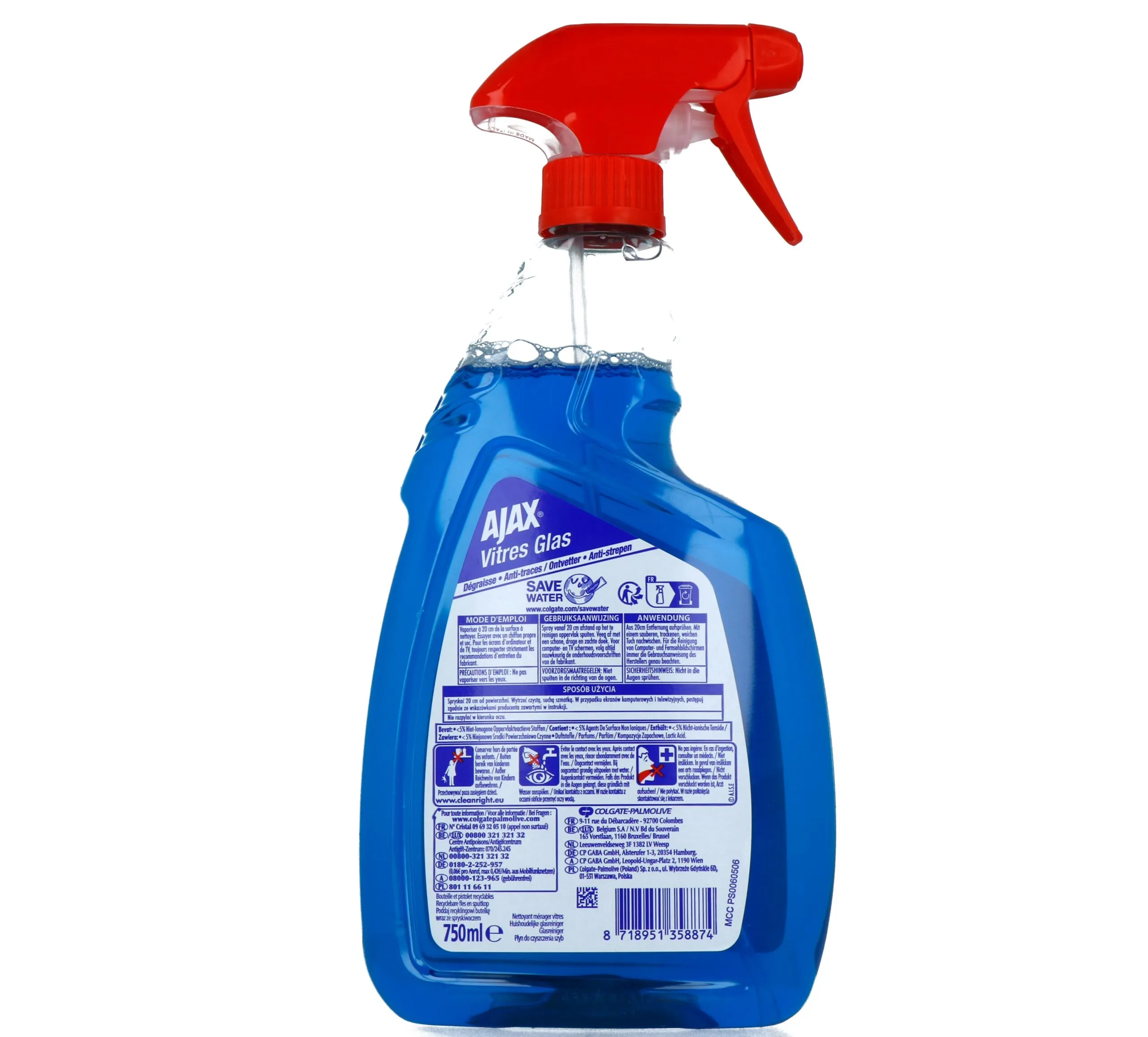 Ajax Triple Action Glas 750 ml
