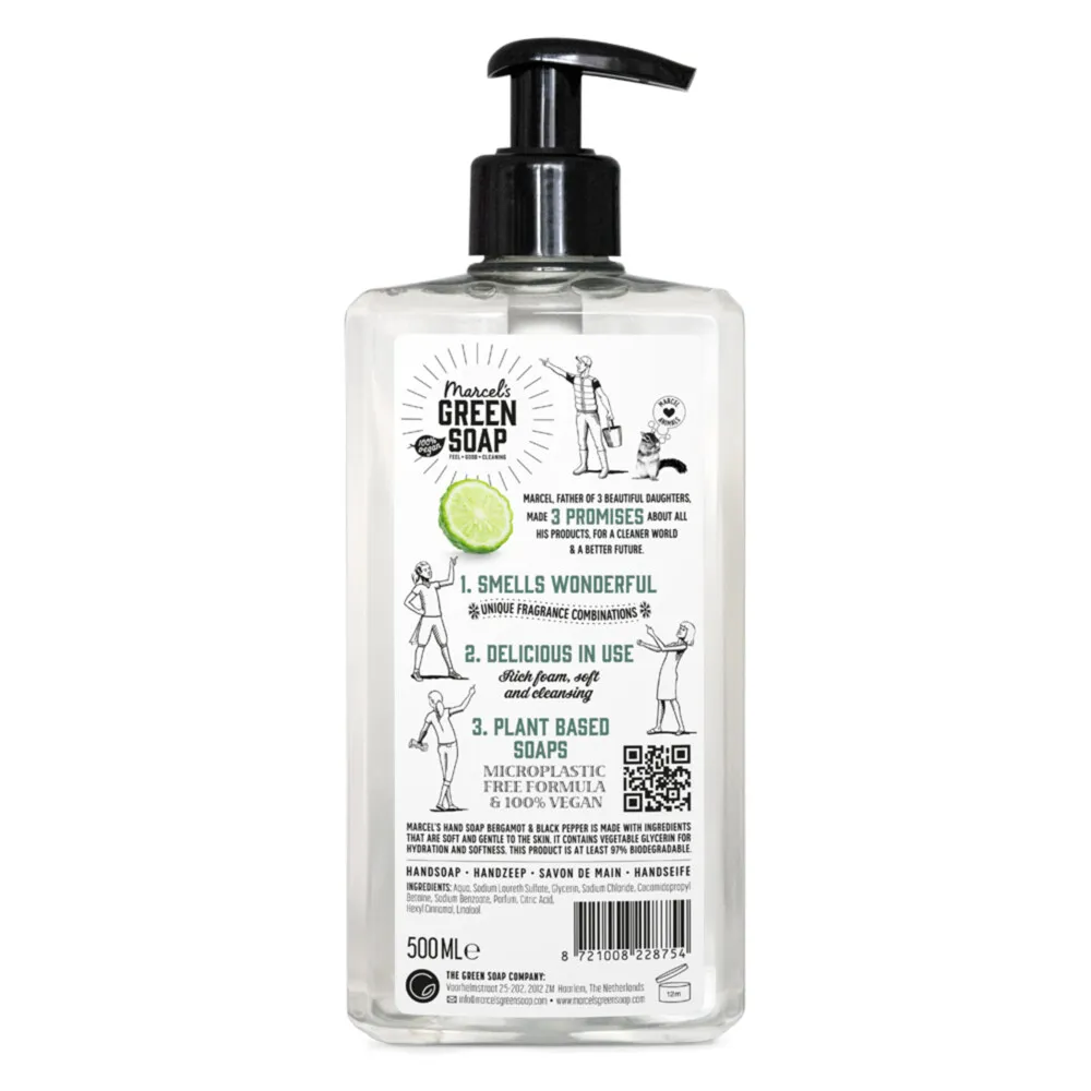 Marcel's Green Soap Handzeep Bergamot & Black Pepper (500 ml)