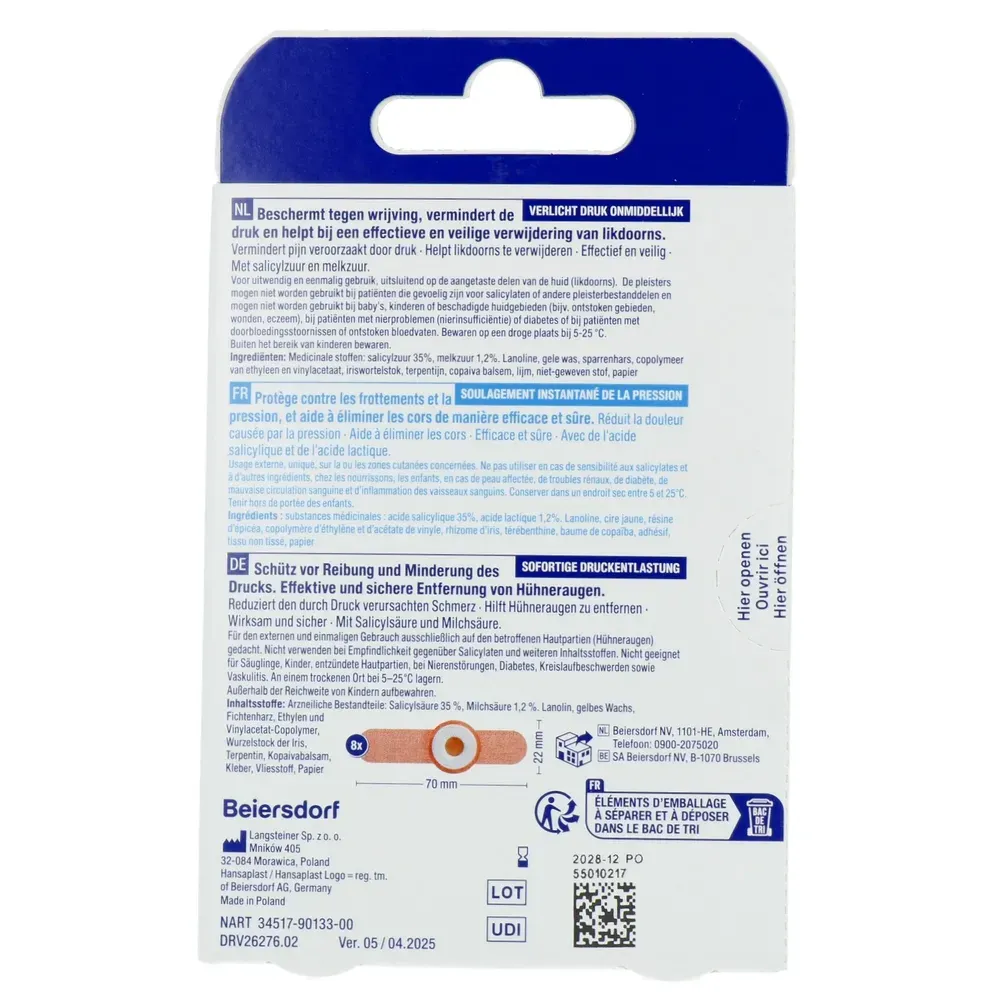Hansaplast Voet Likdoornpleisters (8 stuks)