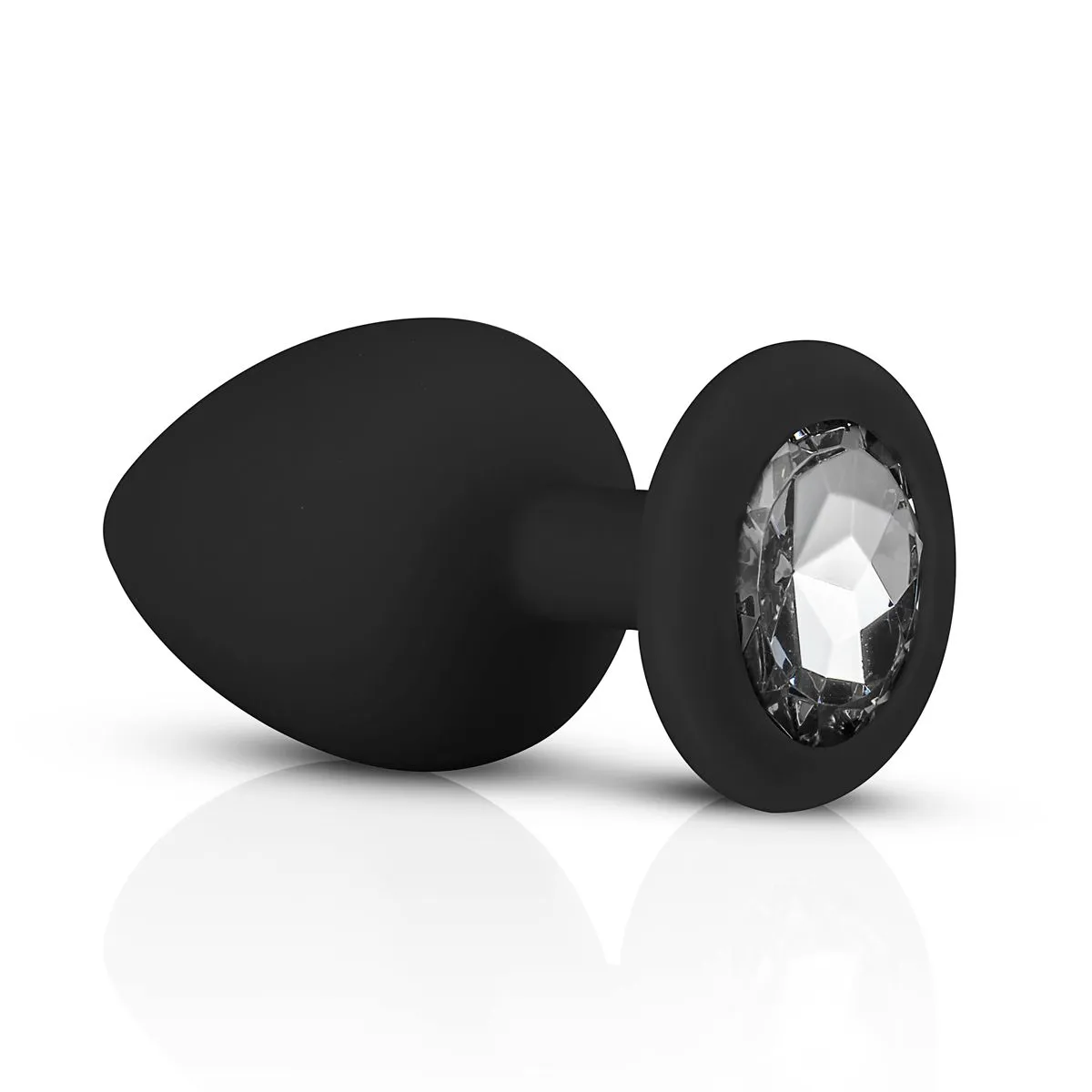 Easytoys Anal Collection Siliconen Buttplug Met Diamant - Zwart (3 stuks) - image 2