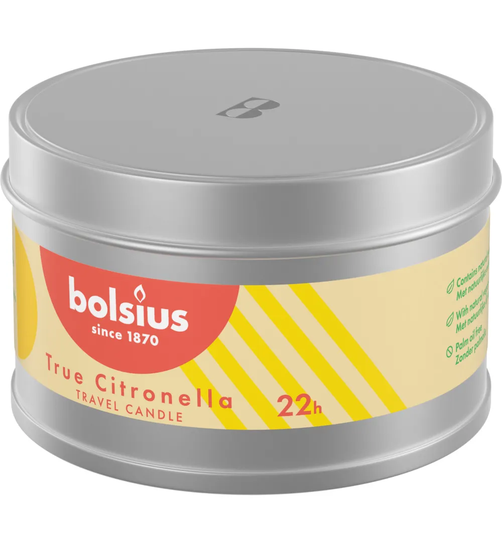 Bolsius True Citronella Metalen Tin 49/87 (1 stuk)