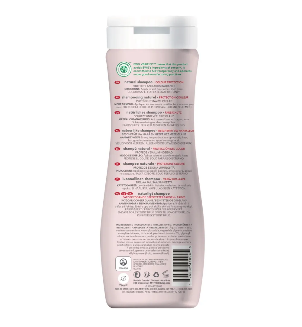 Attitude Super Leaves Shampoo kleur beschermend (473 ml)