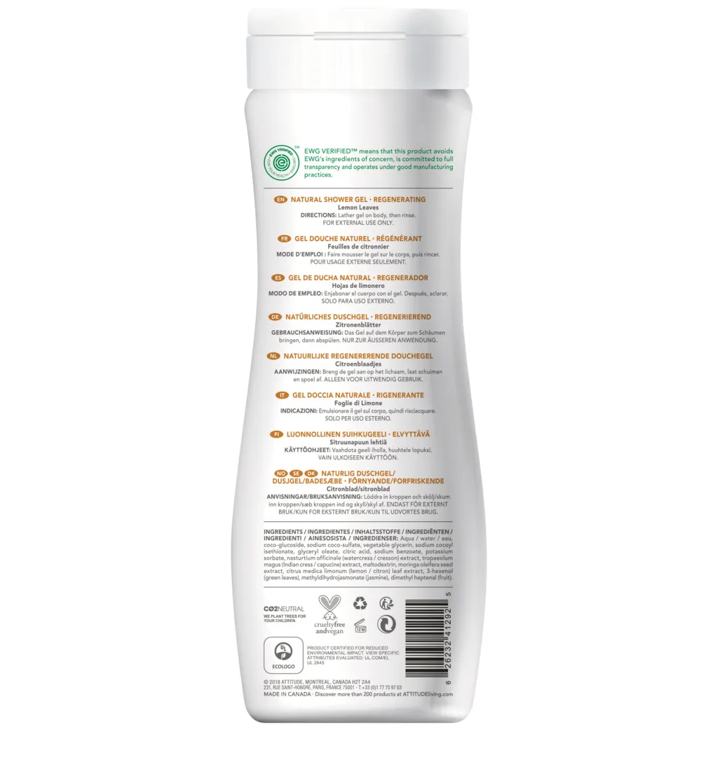 Attitude Super Leaves Body Wash Regenererend (473 ml)