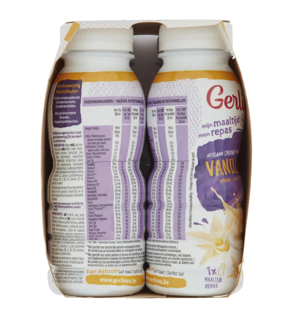 Gerlinéa Afslank Drinkmaaltijd Vanille smaak 4-pack (4 x 236 ml) - image 4