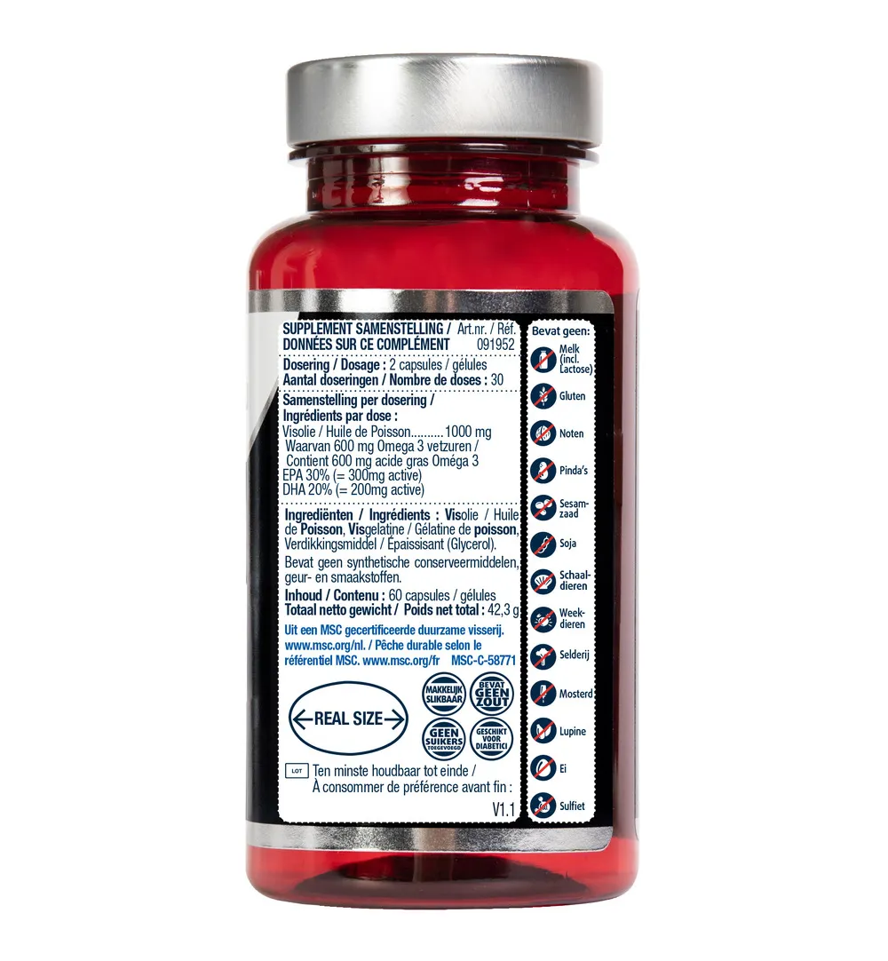 Lucovitaal Msc Visolie Omega 3 (60 capsules)