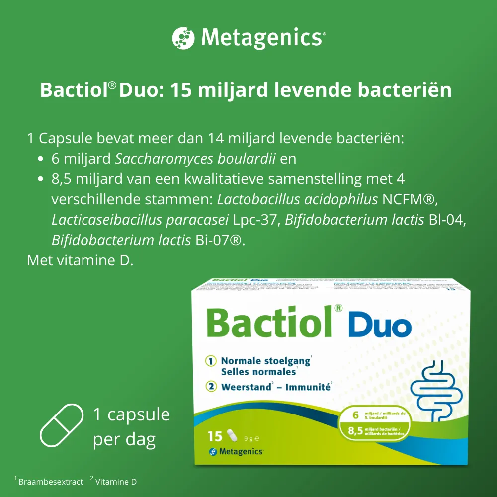 Metagenics Bactiol Duo NF (15 capsules) - image 3