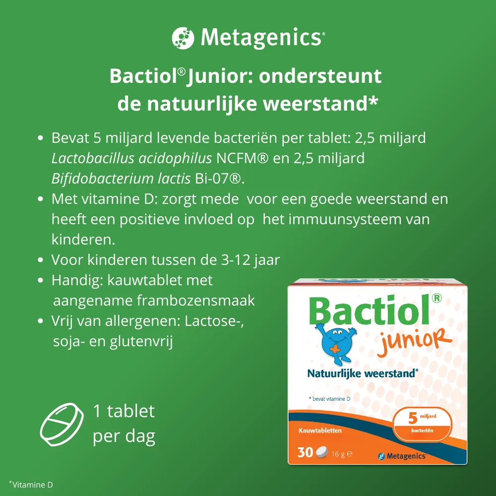 Metagenics Bactiol Junior Chew (30 kauwtabletten) - image 5