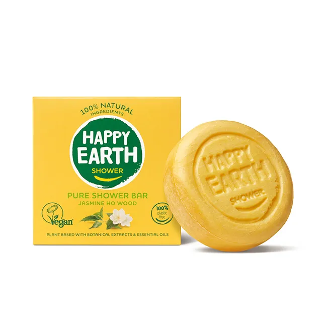 Happy Earth Showerbar jasmine ho wood (90 gr)
