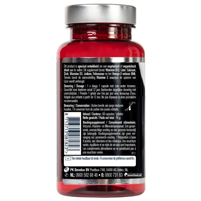 Lucovitaal Aanvulling Voor Vegetariërs (60 capsules) - image 2