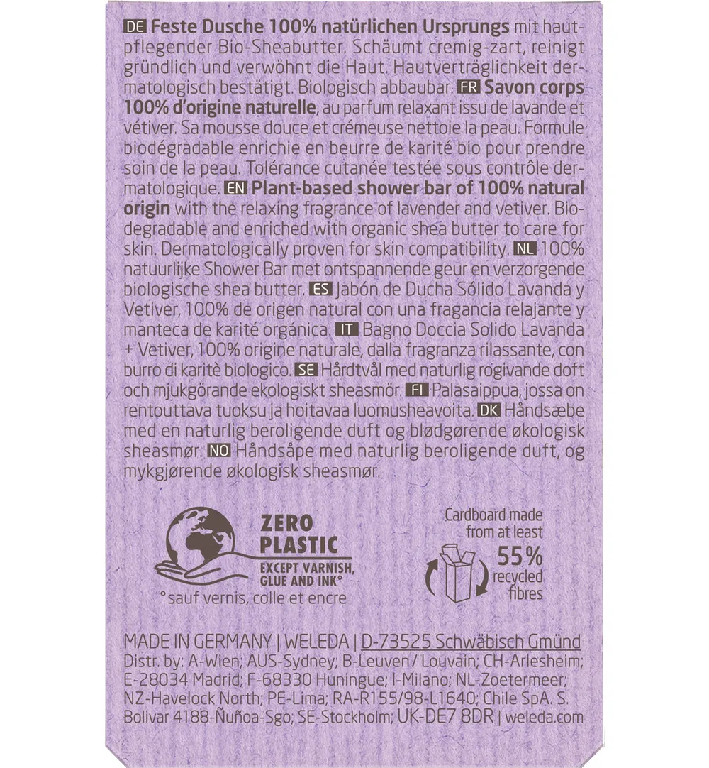 WELEDA Shower bar lavender + vetiver (75 gr)