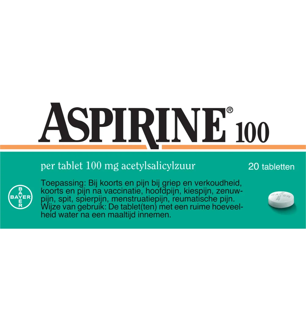 Aspirine 100mg (20 tabletten)