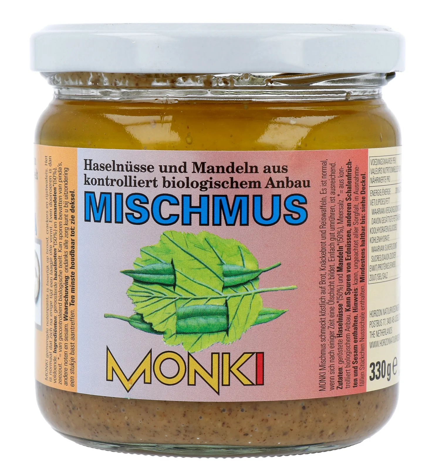 Monki Gemengde notenpasta met zout eko bio (330 gr)