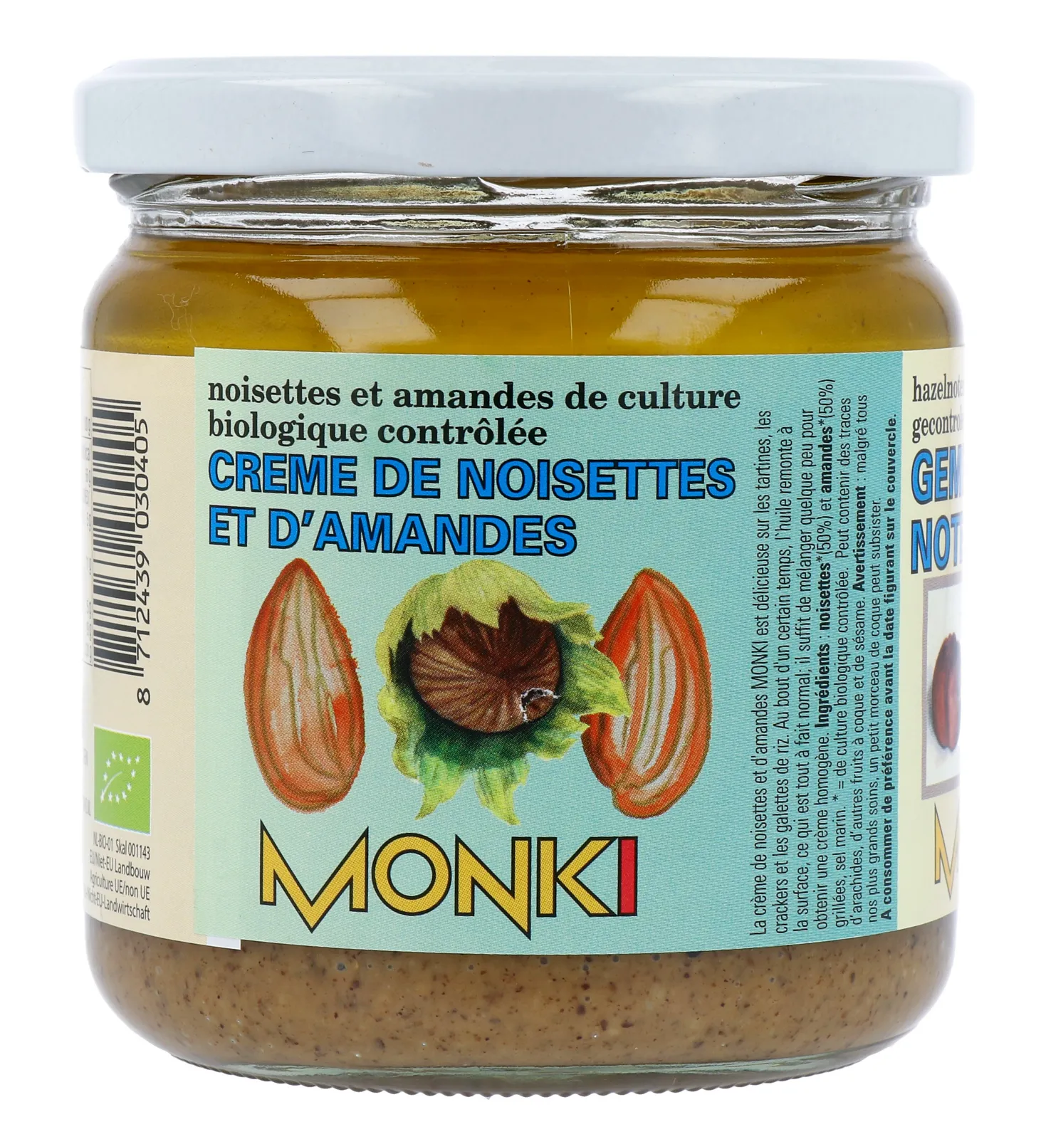 Monki Gemengde notenpasta met zout eko bio (330 gr) - image 2