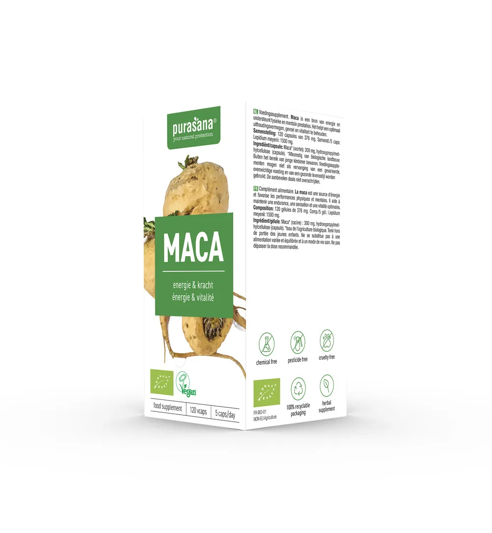Purasana Maca Vegan Bio (120 vega capsules) - image 4