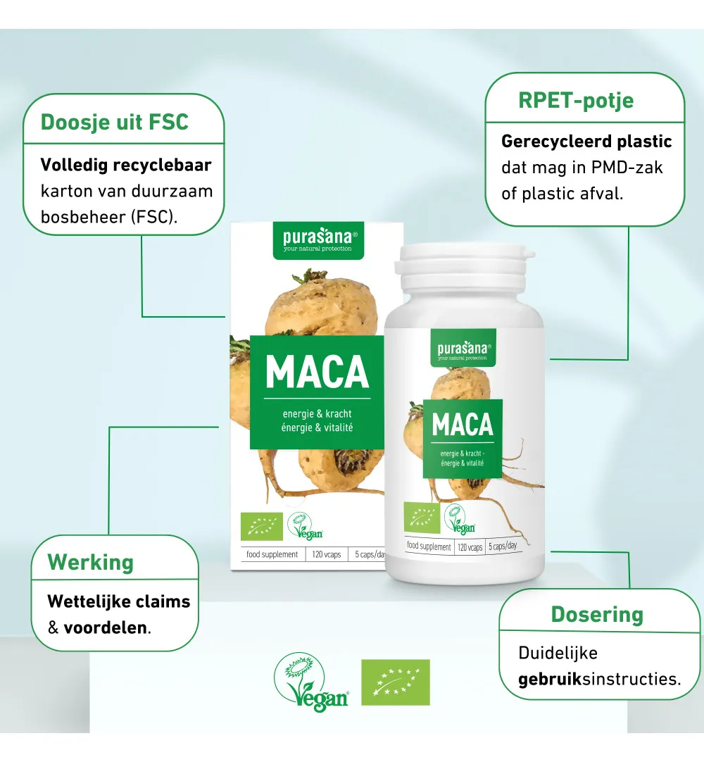 Purasana Maca Vegan Bio (120 vega capsules) - image 8