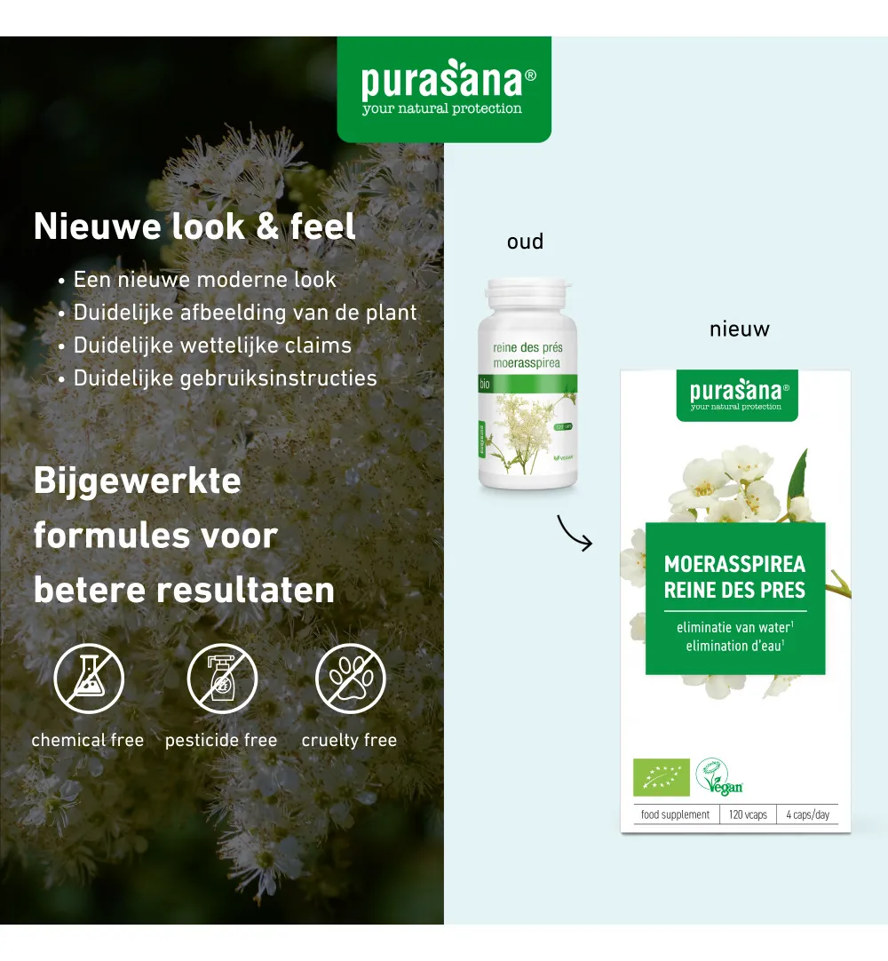 Purasana Moerasspirea/Reine Des Pres Vegan Bio (120 vega capsules) - image 7