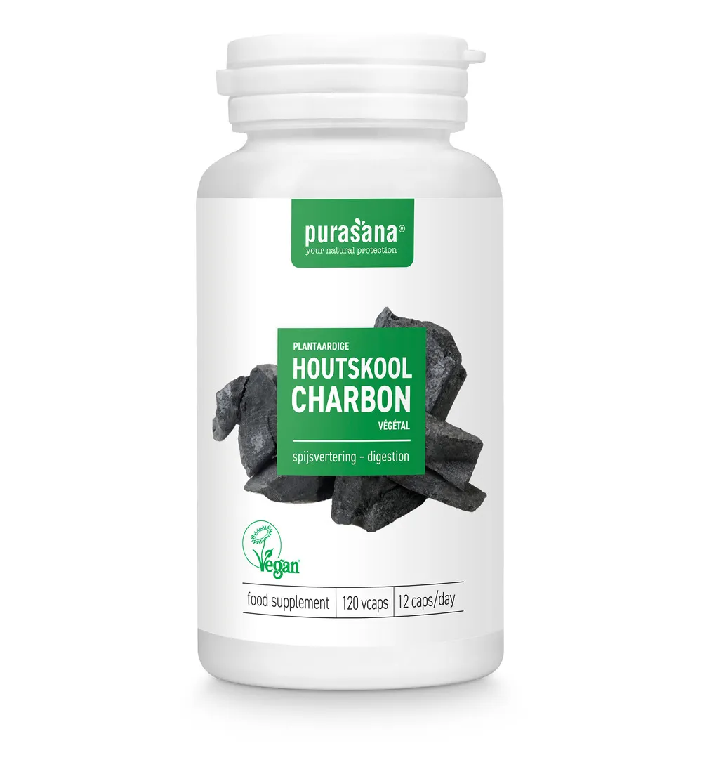 Purasana Plantaardige Houtskool/Charbon Vegetal Vegan (120 capsules) - image 5