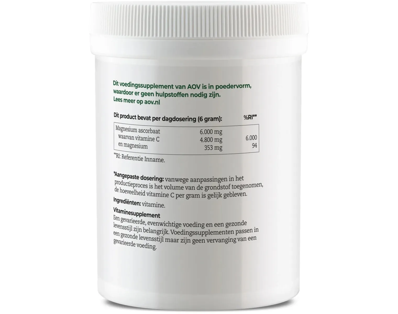 AOV 332 Vitamine C magnesium ascorbaat (250 gr) - image 2