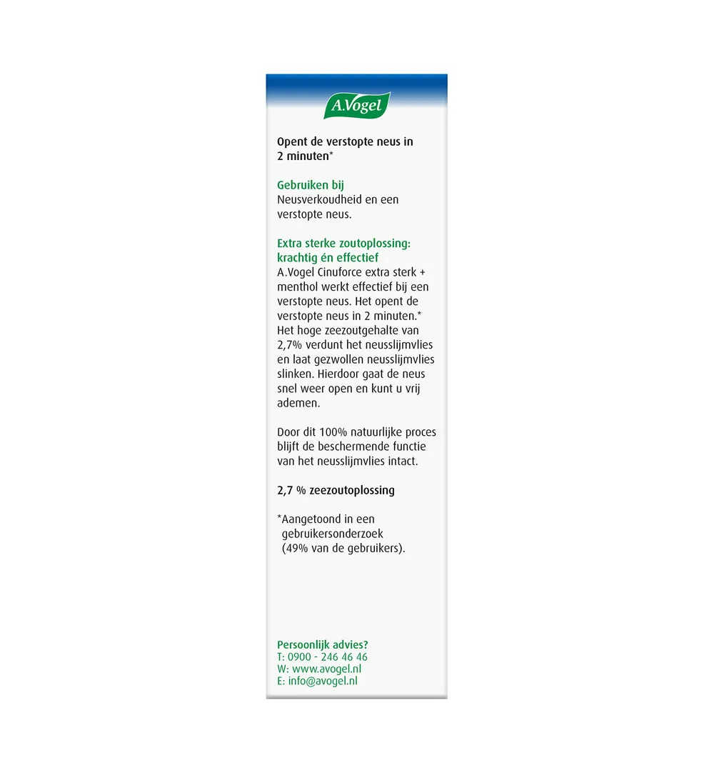 A.Vogel Cinuforce neusspray sterk + menthol (20 ml) - image 3