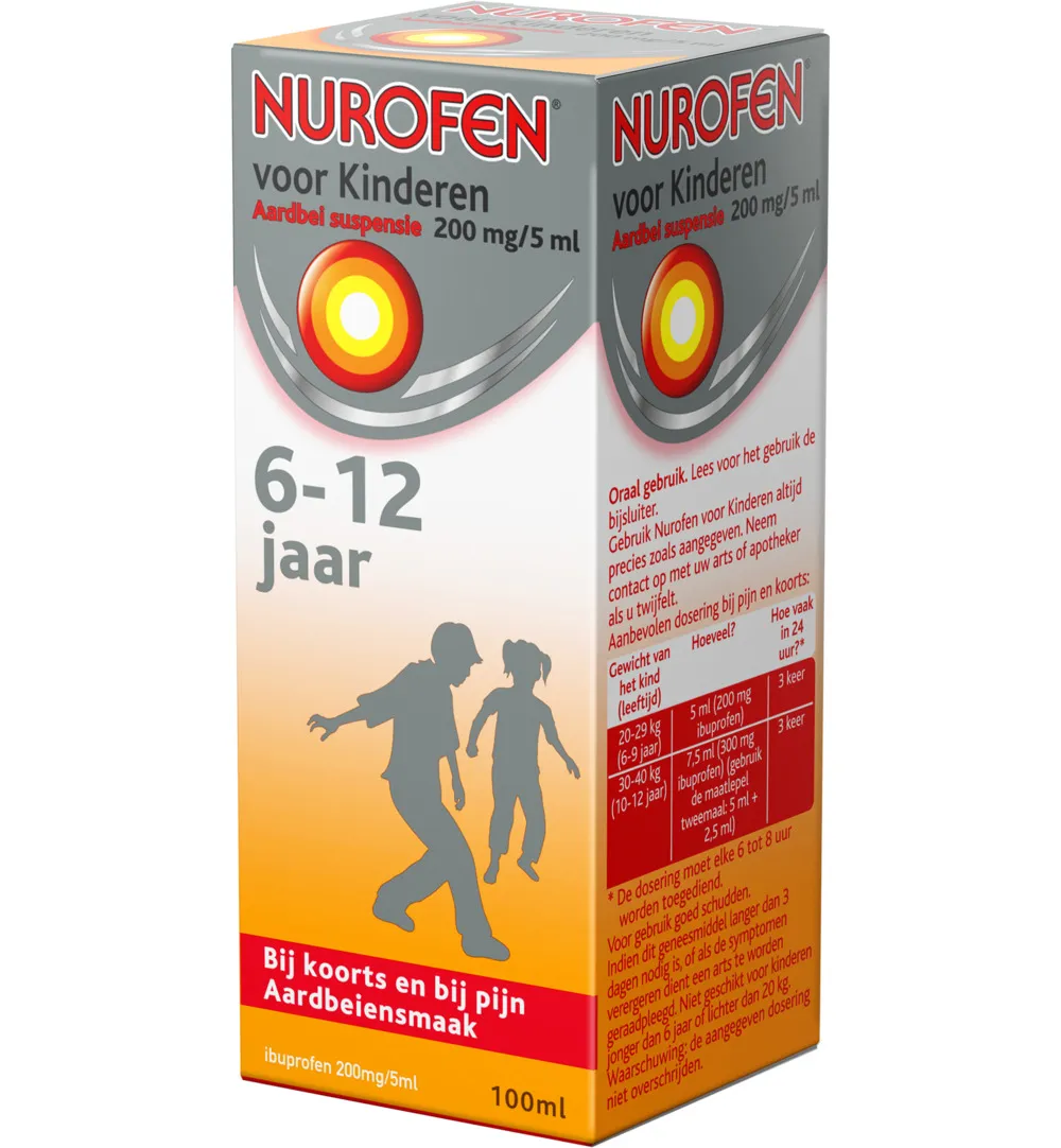 Nurofen 4% Kind aardbei suspensie (100 ml)