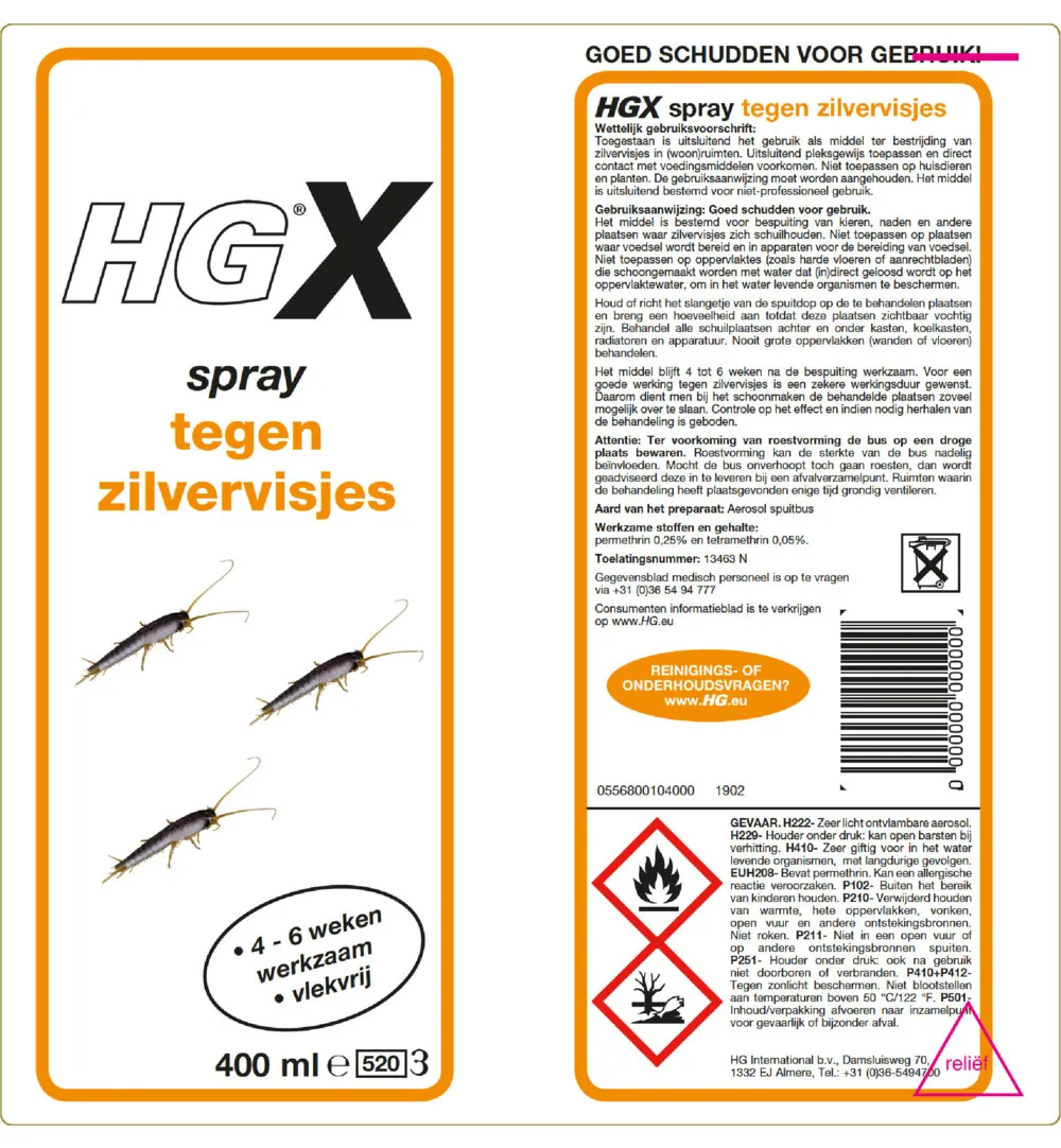 HG X Tegen Zilvervisjes (400 ml) - image 2