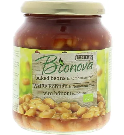 Bionova Witten Bonen In Tomatensaus Bio (340 gr)