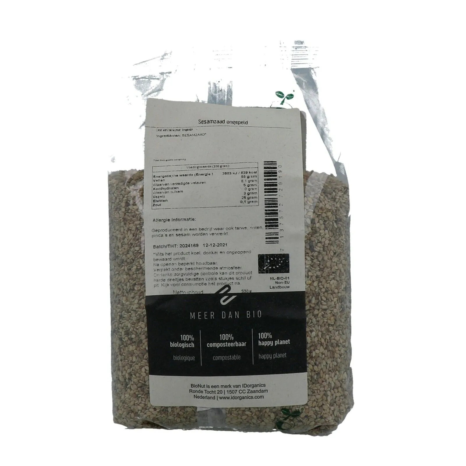 Bionut Sesamzaad Ongepeld Eko Bio (500 gr) - image 2