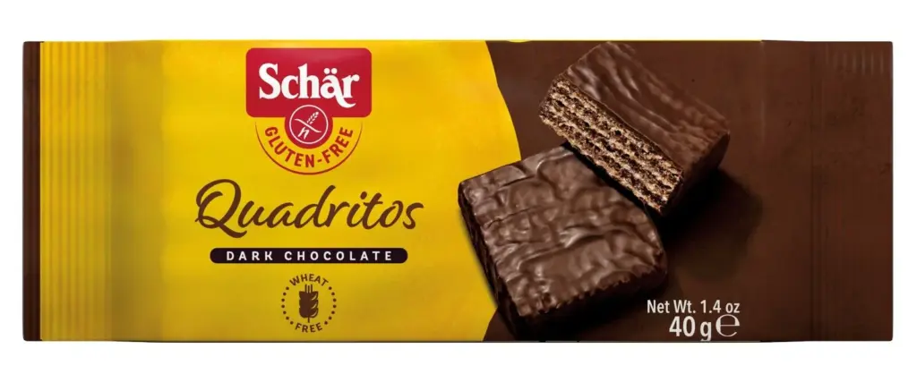 Dr. Schär Quadritos cacao wafel (40 gr)