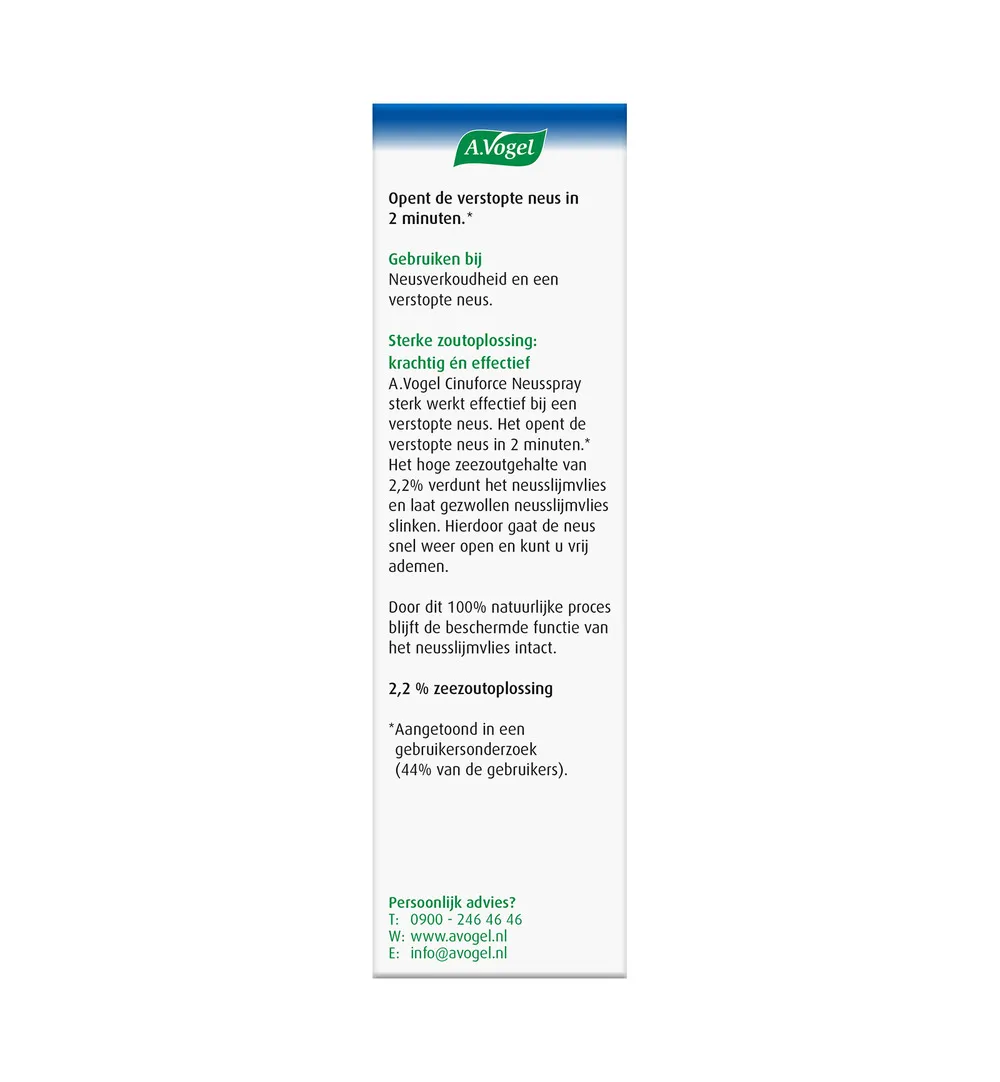 A.Vogel Cinuforce neusspray sterk (20 ml) - image 3