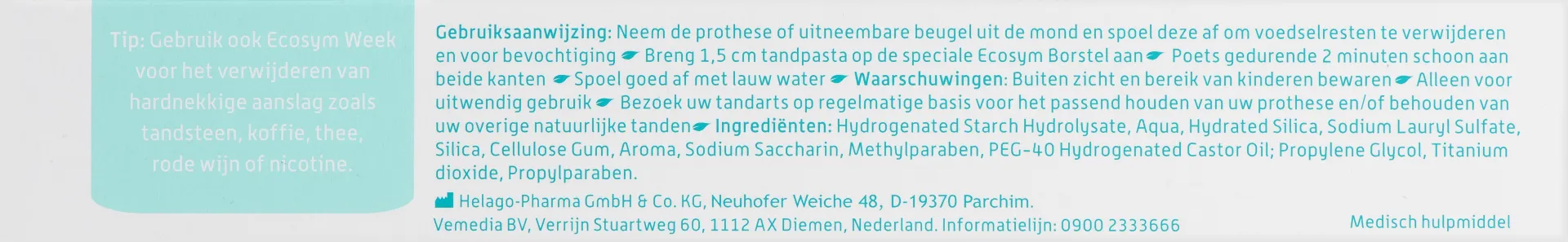 Ecosym Tandpasta voor gebitsprothese (75 ml) - image 2