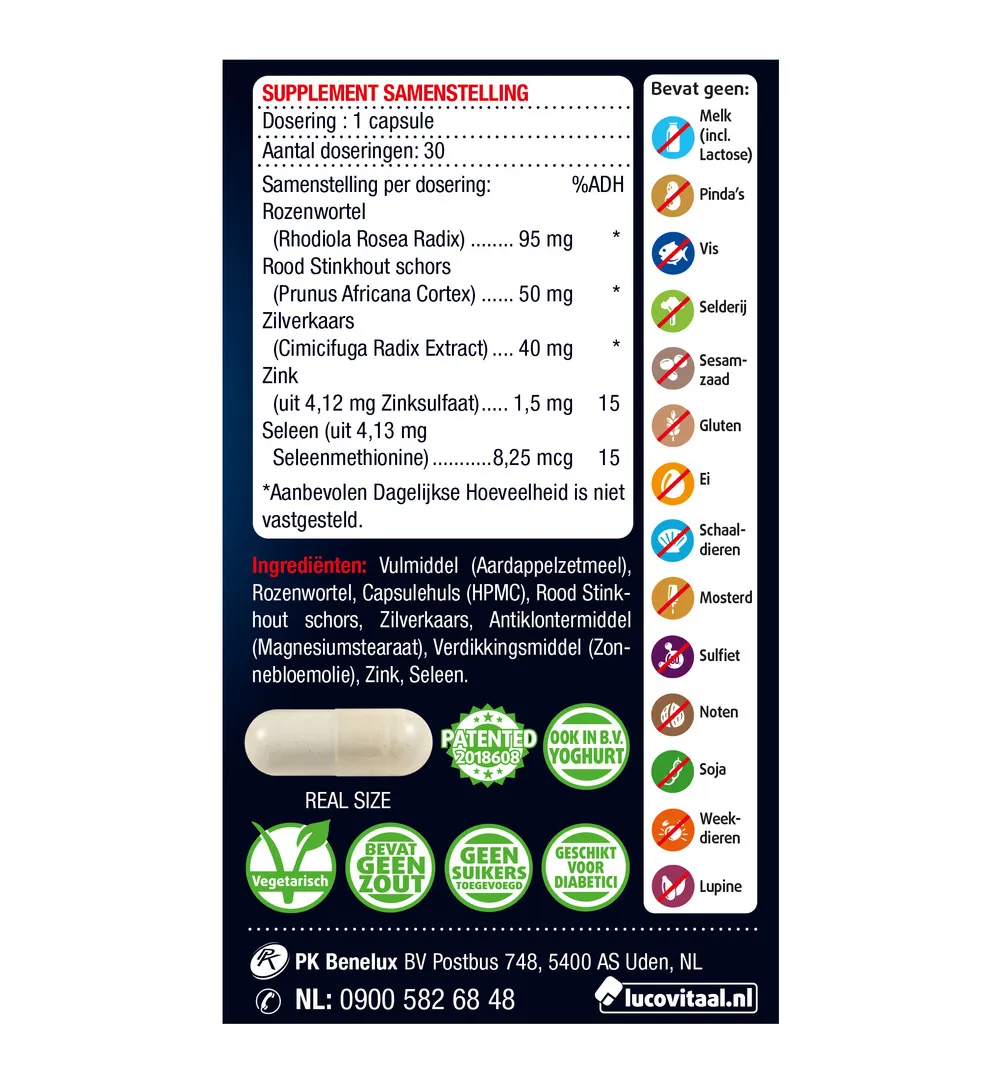 Lucovitaal Prostaat Potentie En Urinewegen (30 capsules) - image 2