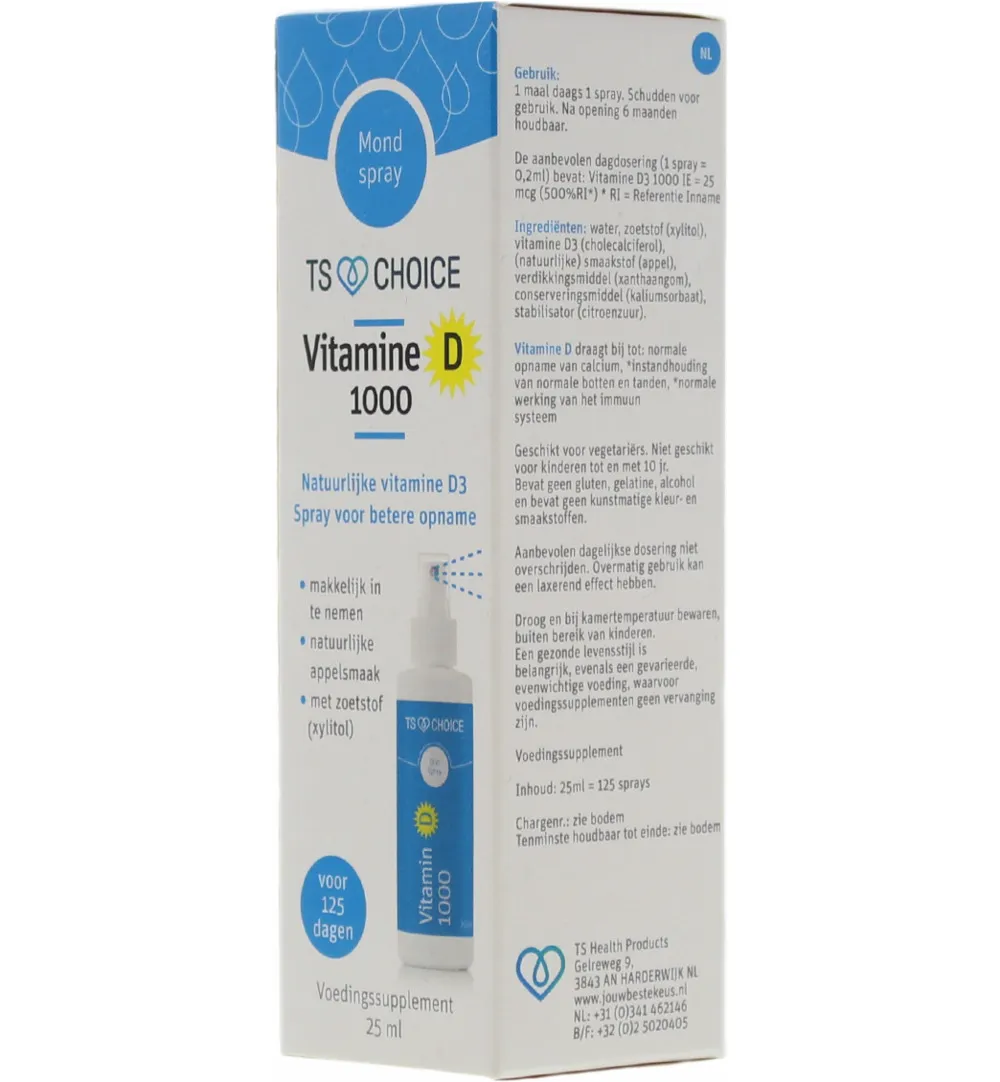 TS Choice Vitaminespray vitamine D 1000 (25 ml) - image 2