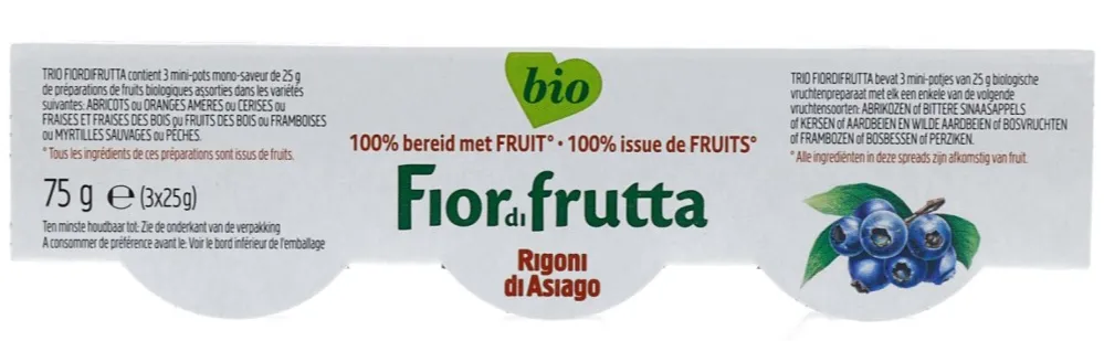 Rigoni di Asiago Fruitbeleg mix 25gram bio (3 stuks)