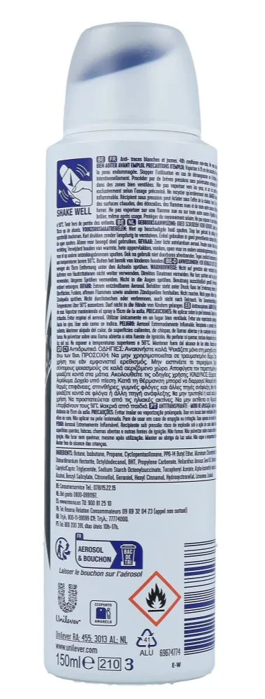 Rexona Deodorant spray invisible blac (150 ml)