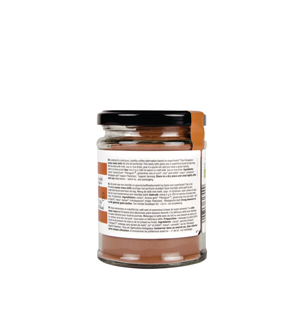 Purasana Latte Cacao Maca Vegan Bio (120 gr) - image 2