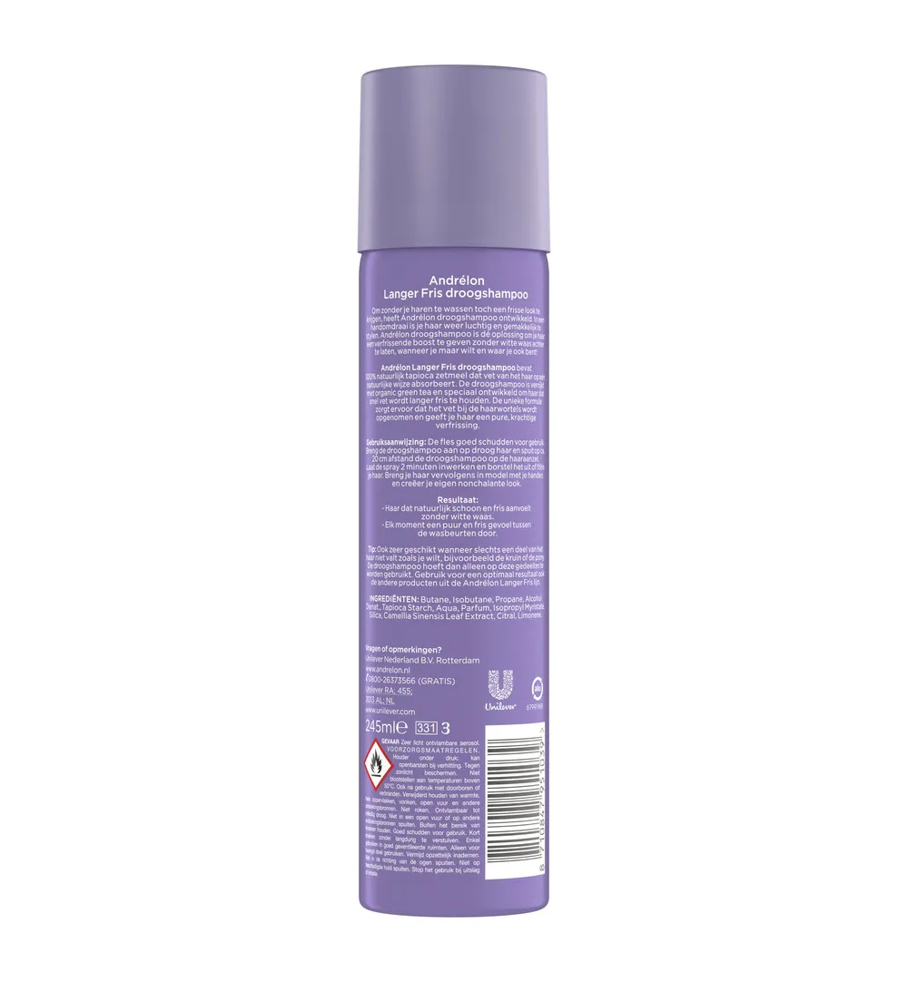 Andrelon Droogshampoo Langer Fris (245 ml) - image 2