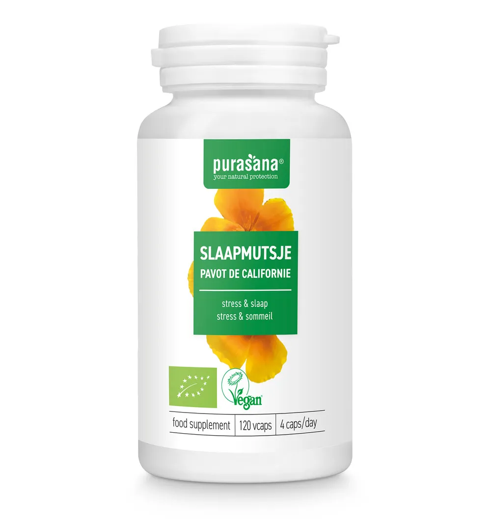 Purasana Slaapmutsje/Pavot De Californie Vegan Bio (120 vega capsules) - image 5