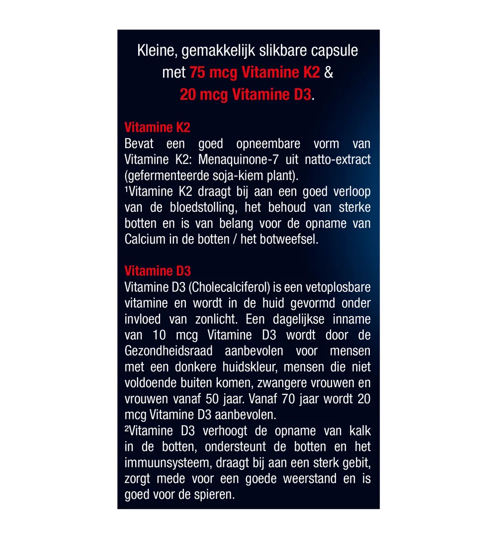 Lucovitaal Vitamine K2 + D3 (60 capsules) - image 5