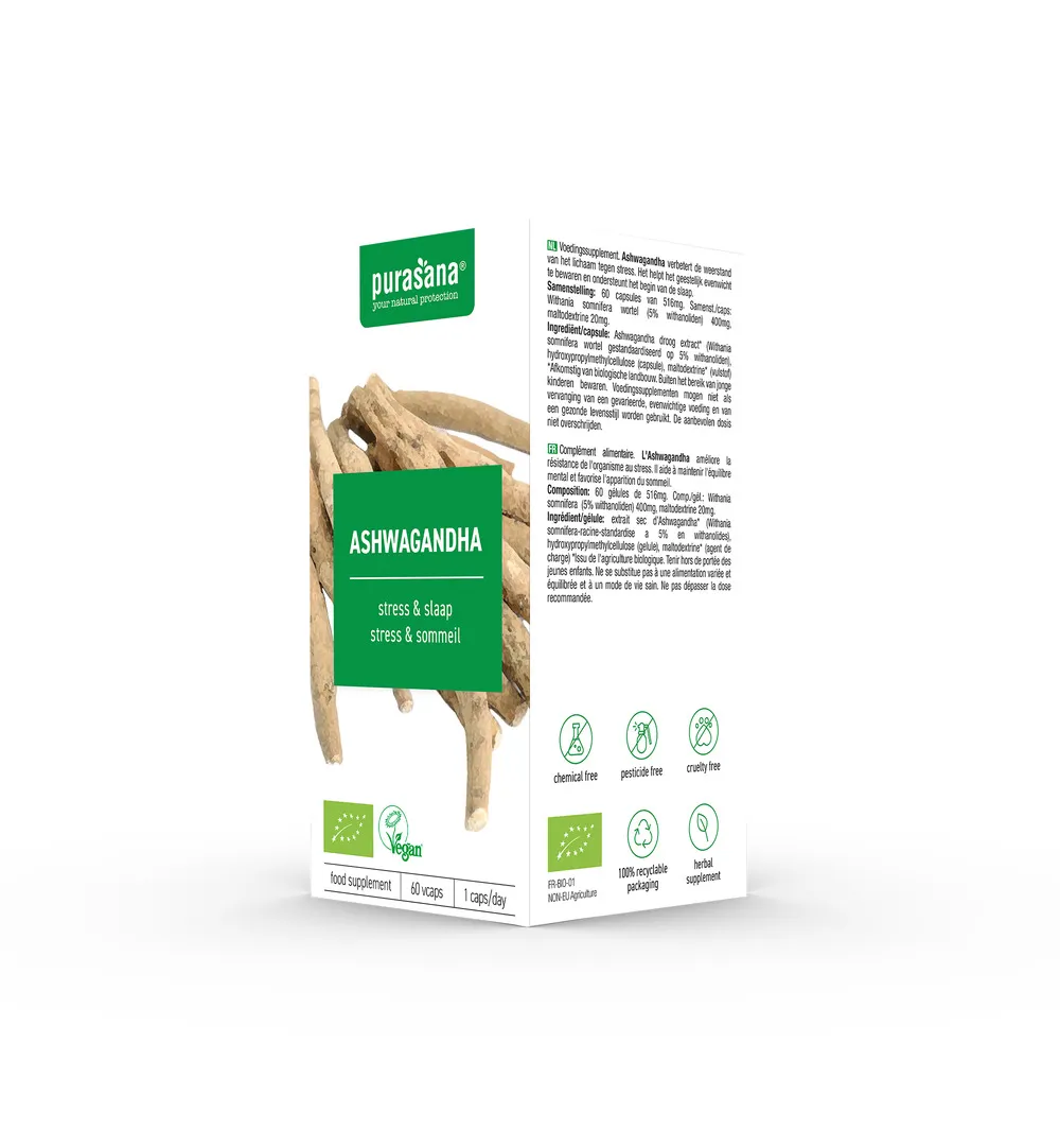 Purasana Ashwagandha Vegan Bio (60 vega capsules) - image 4