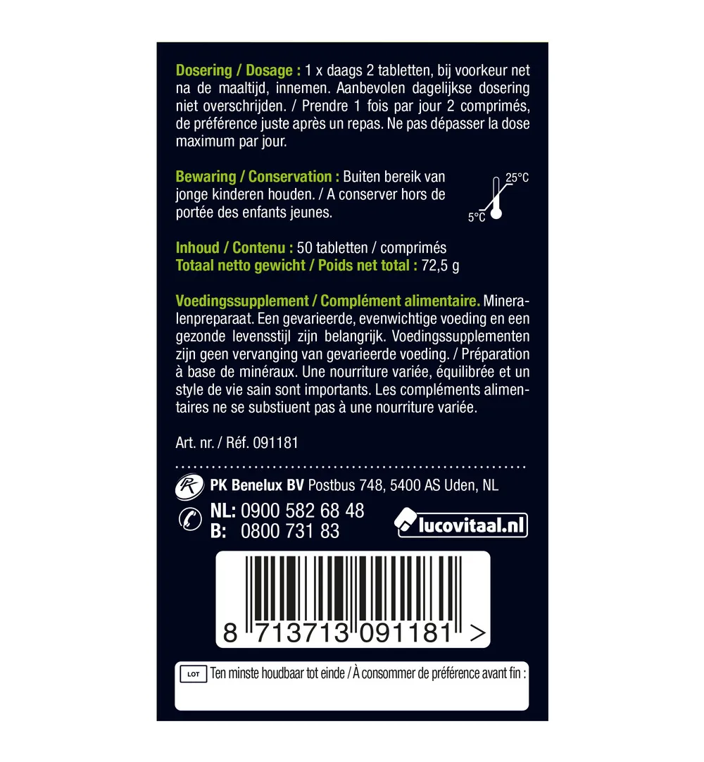 Lucovitaal Zuur Base Balans (50 tabletten) - image 6