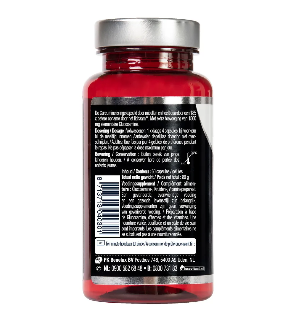 Lucovitaal Glucosamine Curcumine (60 capsules) - image 3