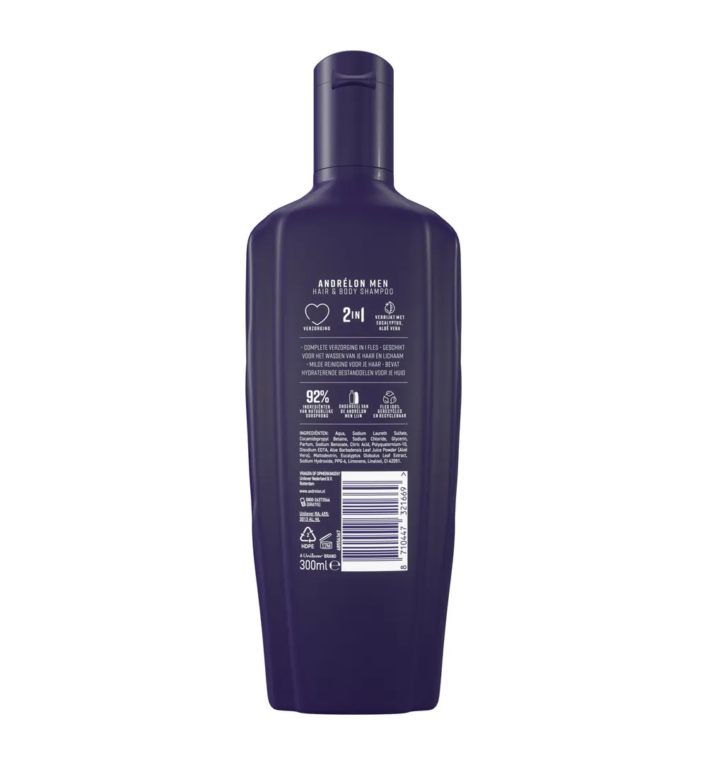Andrelon Shampoo Men Hair & Body (300 ml)