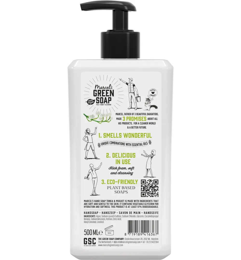 Marcel's Green Soap Handzeep tonka & muguet (500 ml)