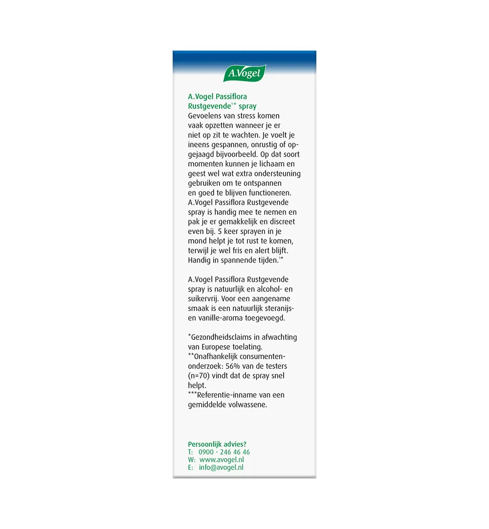 A.Vogel Passiflora rustgevende spray (20 ml) - image 3