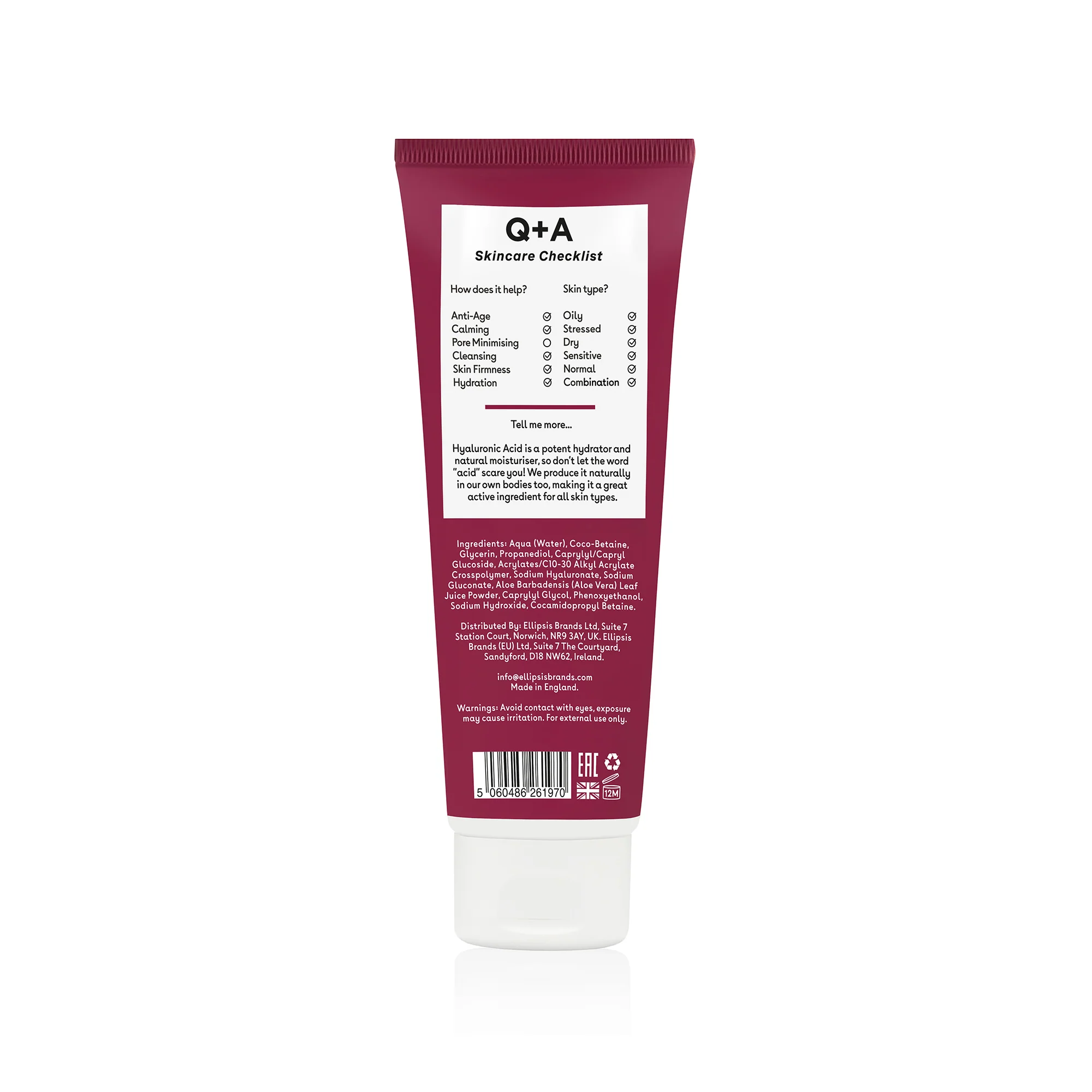 Q+A Hyaluronic Acid Cleansing Gel (125 ml)