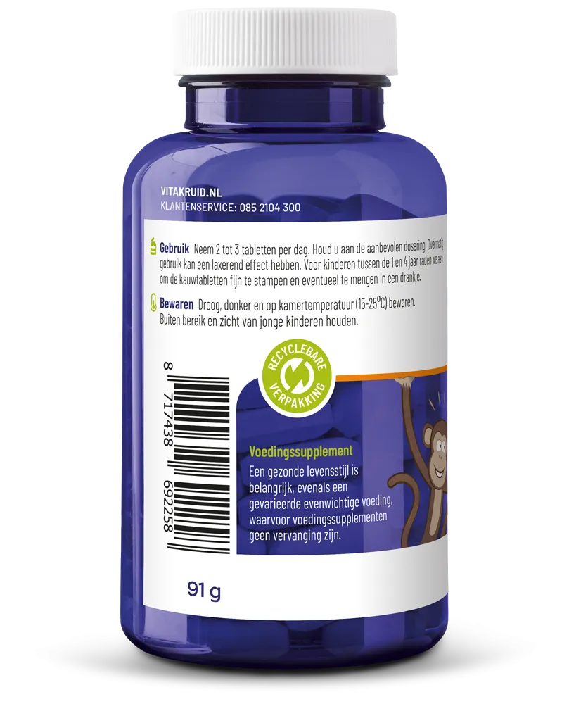 Vitakruid Magnesium Junior (90 kauwtabletten)