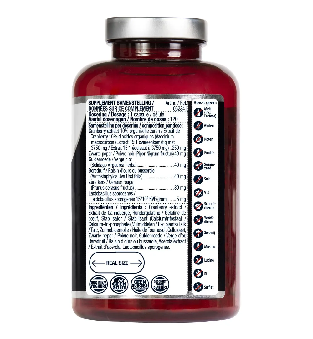 Lucovitaal Cranberry X-tra Lactobacillus (120 capsules)