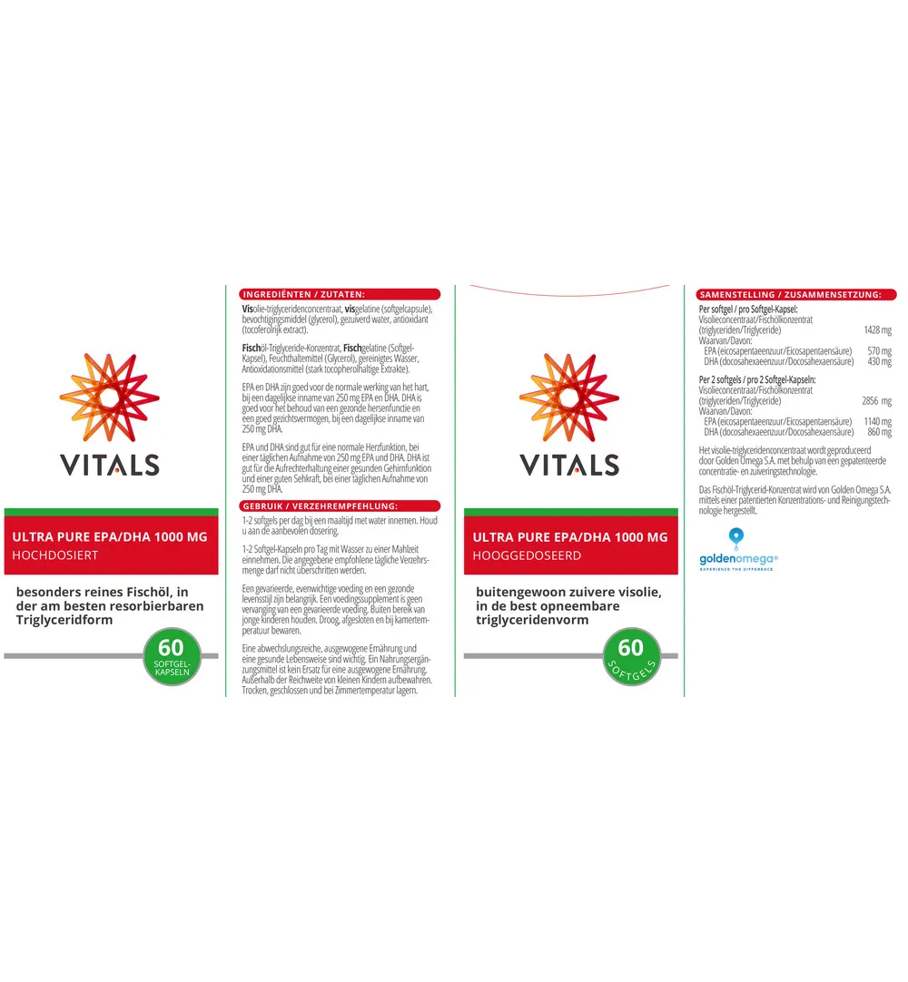 Vitals Ultra Pure EPA/DHA 1000 mg (60 softgels) - image 3