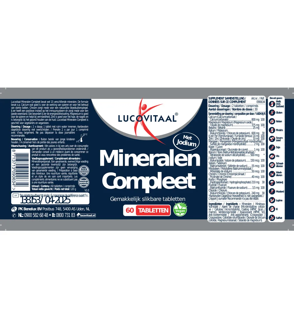 Lucovitaal Mineralen Compleet (60 tabletten)